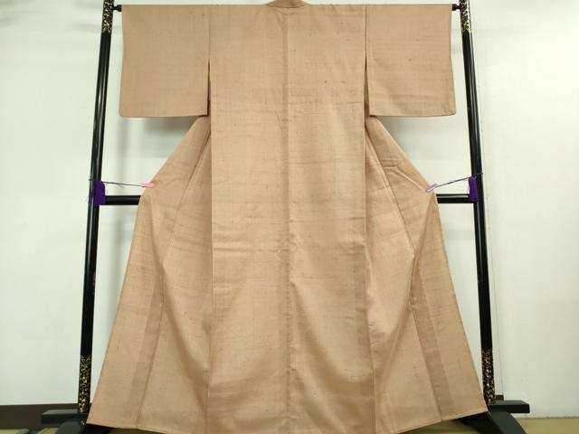 平和屋本店□極上 染織の名門 しょうざん 生紬 単衣 風景花文