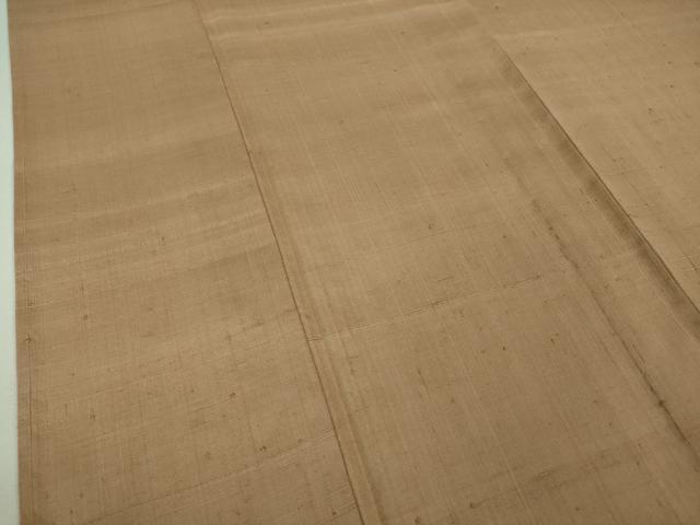 平和屋着物□極上 染織の名門 しょうざん 生紬 単衣 色無地 鴇