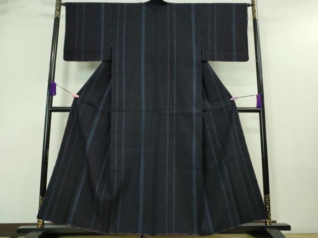 平和屋着物 本場結城紬 重要無形文化財 80亀甲 間道 正絹 逸品 CAAK7369ze(