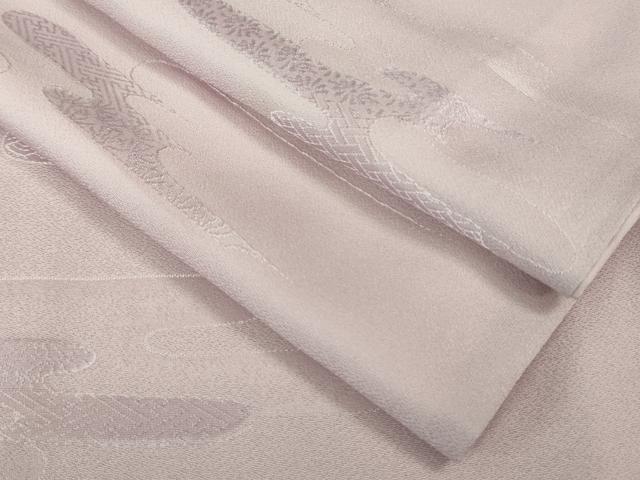 平和屋着物■極上　色無地　エ霞地紋　淡紅藤色　逸品　DZAA7571kh5