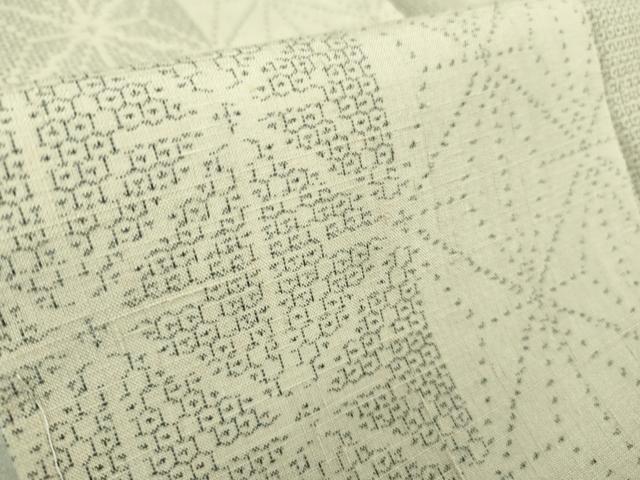 平和屋着物□極上 結城紬 100亀甲 麻の葉間道 逸品 未使用 DZAA7583kh5