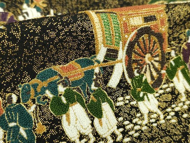 平和屋着物□極上 松尾光琳 中国三大刺繍 相良刺繍 黒留袖 御