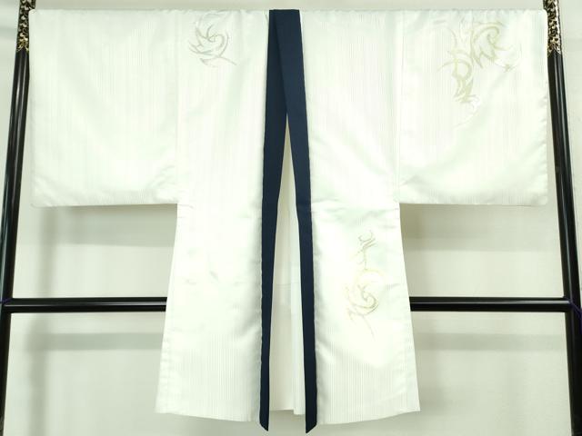 平和屋着物■極上　男性　長羽織　キングサイズ　銀彩　洗える着物　逸品　DZAA7600kh5