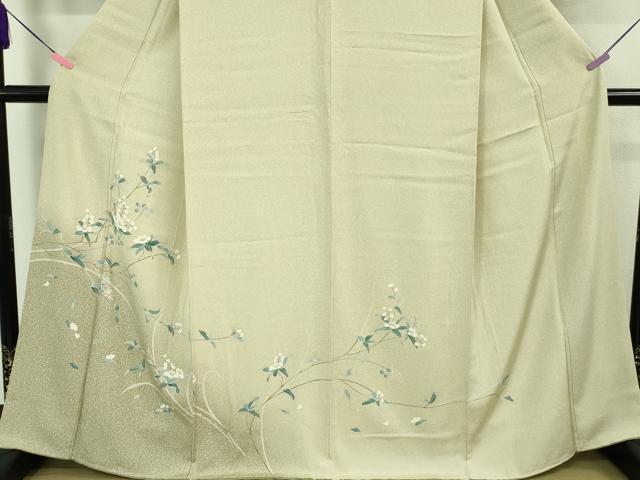 平和屋着物○訪問着 友禅 裏菊 たたき染め 鬼しぼ縮緬 正絹 逸品