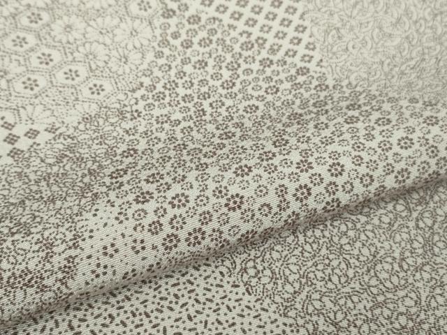 平和屋着物□極上 江戸小紋 寄せ小紋柄 横段文 逸品 未使用