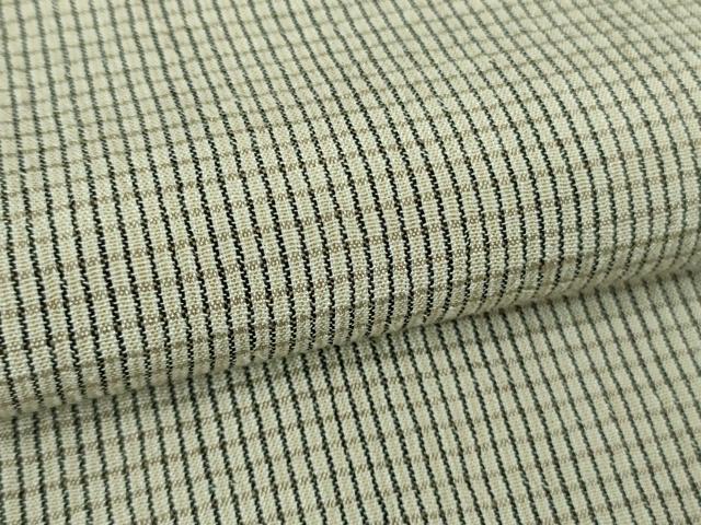 平和屋着物□極上 結城紬 単衣 格子 反端付き 逸品 DZAA7634kh5の通販