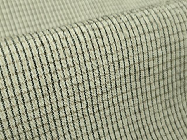 平和屋着物□極上 結城紬 単衣 格子 反端付き 逸品 DZAA7634kh5の通販