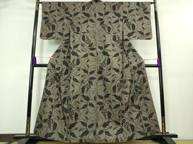平和屋着物■極上　本場大島紬　9マルキ　葡萄蔦の葉　逸品　DZAA7636kh5