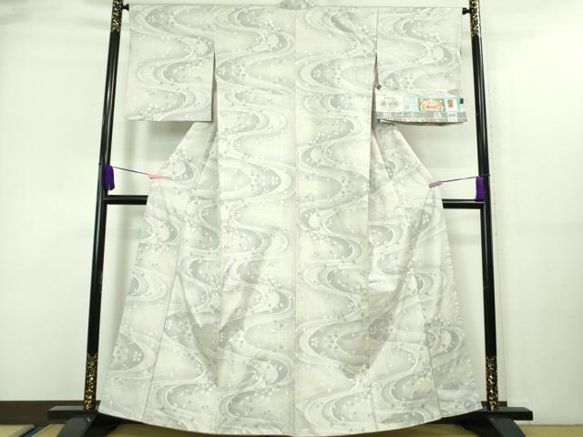 平和屋着物＊夏物 本場大島紬 夏大島 草花文 正絹 逸品 AABD6562jd