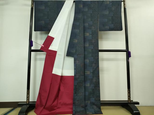 平和屋着物□極上 本場大島紬 7マルキ 朱雀 花唐草文 逸品 DZAA7640kh5