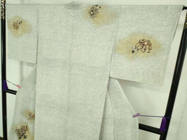 平和屋本店■極上　浦野理一　金彩友禅　訪問着　乱菊　鬼しぼ縮緬　暈し染め　金彩　逸品　DZAA7668kh5 平和屋本店□極上 浦野理一 金彩友禅 訪問着 乱菊 鬼しぼ縮緬