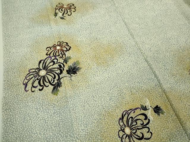 平和屋本店□極上 浦野理一 金彩友禅 訪問着 乱菊 鬼しぼ縮緬