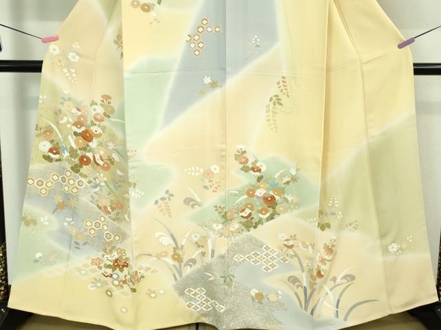 平和屋着物□極上 中国三大刺繍 相良刺繍 訪問着 絞り 舞蝶