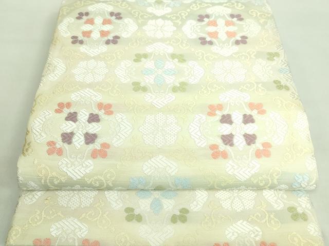 平和屋着物■極上　六通柄袋帯　唐織　花菱文　逸品　DZAA7717kh5