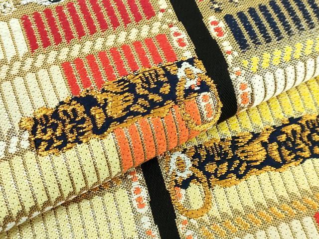 平和屋本店□極上 紫根染 九寸名古屋帯 花 正絹 逸品 DZAA7507kh5