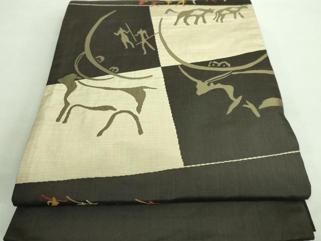 平和屋着物■極上　名門木屋太　今河織物　六通柄袋帯　人獣　逸品　DZAA7740kh5