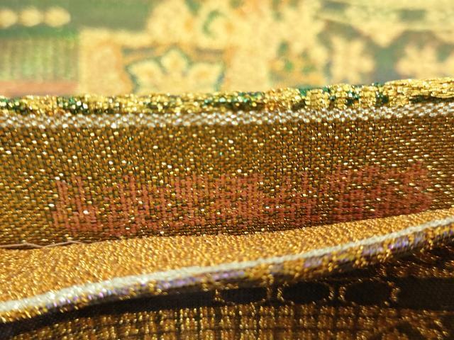 平和屋本店□極上 織の宝石・ダイヤモンドカット 佐波理綴 両面 六通