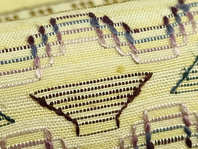 平和屋着物□極上 本場琉球紬 読谷山花織 逸品 km153 本場琉球 読谷山花織