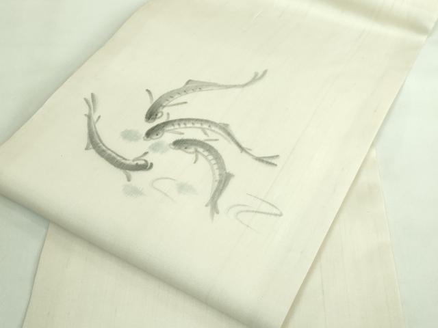 平和屋着物□極上 夏物 絹芭蕉 九寸名古屋帯 間道 逸品 DZAB0477kh5