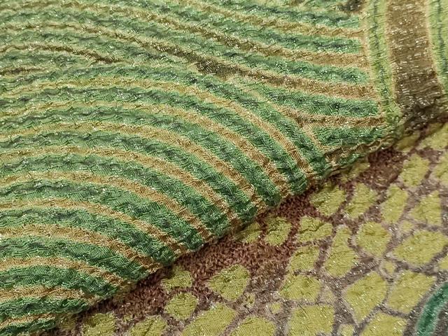 平和屋着物□極上 十日町 名門 滝泰謹製 太鼓柄袋帯 相良刺繍 箔