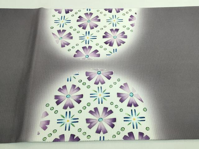 平和屋着物□極上 夏物 太鼓柄袋帯 網目花文 銀彩 逸品 DZAA7791kh5