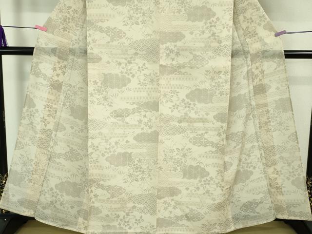 平和屋着物■極上　夏物　結城紬　夏結城　手揉み結城　百山亀甲夏絣　粋渋庵　西川織物　上代38万　証紙付き　逸品　未使用　DZAA7869kh5_4