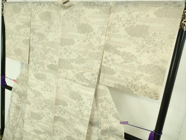 平和屋着物■極上　夏物　結城紬　夏結城　手揉み結城　百山亀甲夏絣　粋渋庵　西川織物　上代38万　証紙付き　逸品　未使用　DZAA7869kh5_3