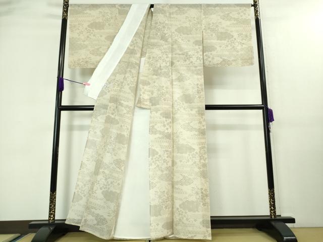 平和屋着物■極上　夏物　結城紬　夏結城　手揉み結城　百山亀甲夏絣　粋渋庵　西川織物　上代38万　証紙付き　逸品　未使用　DZAA7869kh5_2