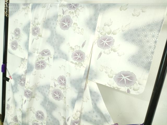 平和屋着物■極上　夏物　撫松庵　小紋・浴衣兼用　セオアルファ　絽縮緬　朝顔　暈し染め　洗える着物　逸品　未使用　DZAA7874kh5_2
