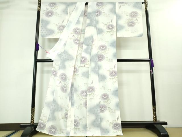 平和屋着物■極上　夏物　撫松庵　小紋・浴衣兼用　セオアルファ　絽縮緬　朝顔　暈し染め　洗える着物　逸品　未使用　DZAA7874kh5_1