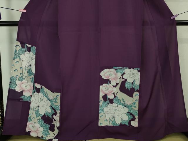 平和屋着物□極上 夏物 撫松庵 訪問着 枝花文 金彩 セオアルファ