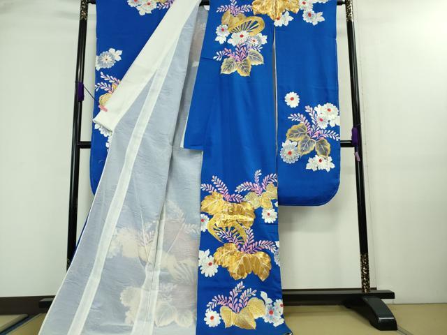 平和屋本店□極上 夏物 お引きずり・お引き摺り・引き振袖 絽 駒刺繍 総