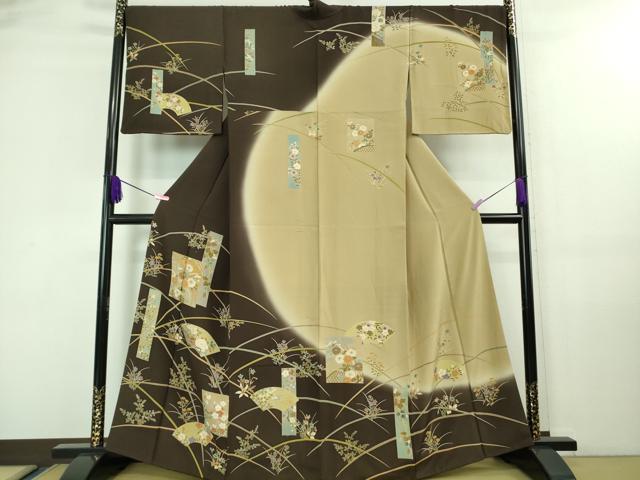 平和屋着物■極上　訪問着　短冊　地紙花文　暈し染め　逸品　DZAA7905kh5