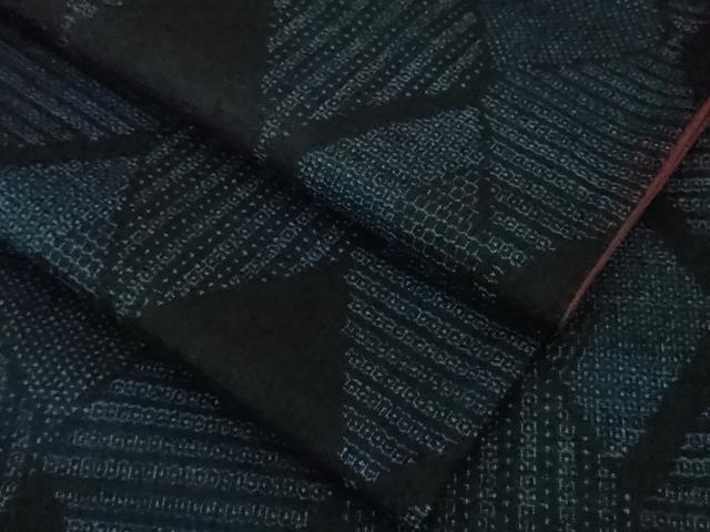 平和屋着物■極上　本場結城紬　重要無形文化財　100亀甲　菱文　逸品　DZAA7935kh5