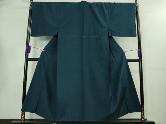 平和屋着物■極上　男性　紬　キングサイズ　色無地　留紺色　逸品　未使用　DZAA7937kh5