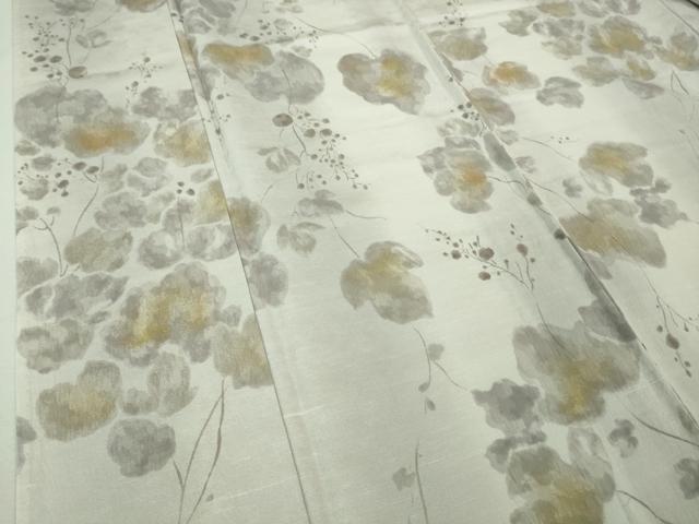 平和屋着物▽極上　小紋　単衣　お召地　南天蔦の葉　金彩　逸品　未使用　DZAA7941kh5_5