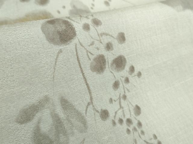 平和屋着物▽極上　小紋　単衣　お召地　南天蔦の葉　金彩　逸品　未使用　DZAA7941kh5_7