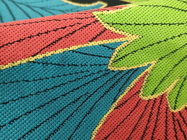 平和屋着物□極上 桝屋高尾 六通柄 本袋帯 花唐草 黒地 逸品