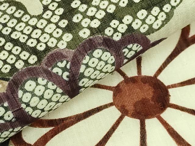 平和屋本店□極上 夏物 摺型友禅 京都 多ち花 九寸名古屋