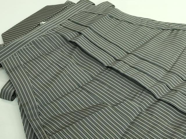 平和屋着物○極上 男性 本場神代平 馬乗り袴 縞 逸品 DZAA8018kh5の