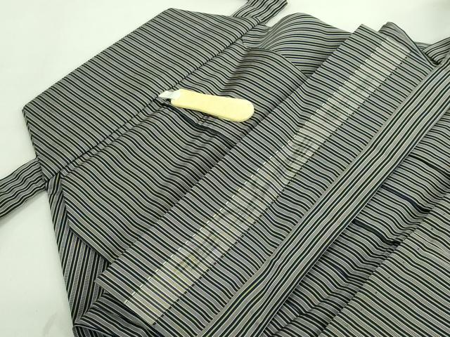 平和屋着物■極上　男性　本場神代平　馬乗り袴　縞　逸品　DZAA8018kh5 平和屋着物○極上 男性 本場神代平 馬乗り袴 縞 逸品 DZAA8018kh5の