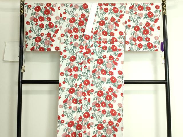 平和屋着物■上質な長襦袢　無双仕立て　枝椿　逸品　DZAA8036kh5