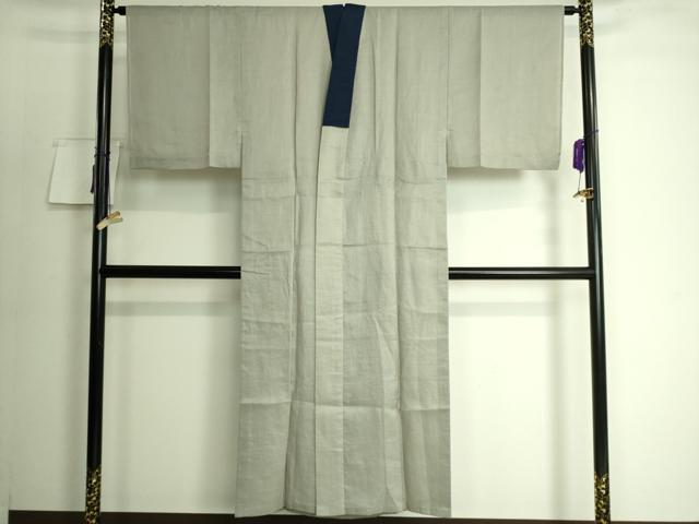 平和屋着物■極上　夏物　男性　長襦袢　小千谷　利休茶色　麻　逸品　DZAA8037kh5