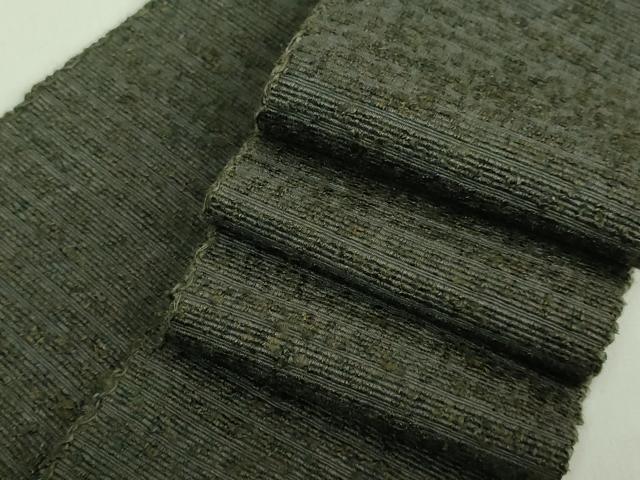 平和屋着物■極上　男性　角帯　紬地　黒緑色地　逸品　DZAA8046kh5