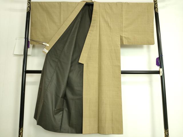 平和屋着物□極上 男性 結城紬 アンサンブル 80亀甲 総詰め 榛色地 やまと 