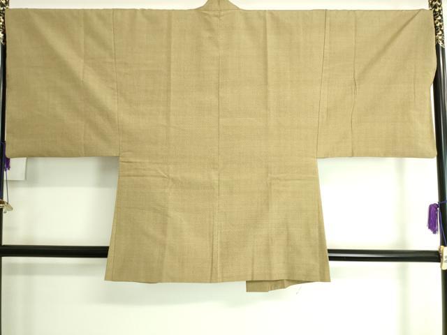 平和屋着物□極上 男性 結城紬 アンサンブル 80亀甲 総詰め 榛色地 やまと 