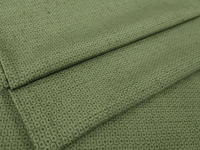 平和屋本店□極上 男性 結城紬 アンサンブル 長羽織 単衣 100亀甲 総詰め 