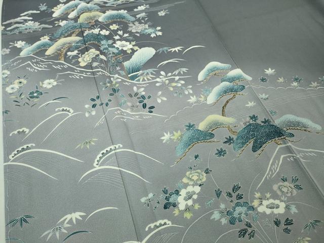 平和屋着物□極上 京友禅の人間国宝 上野為二 訪問着 立波