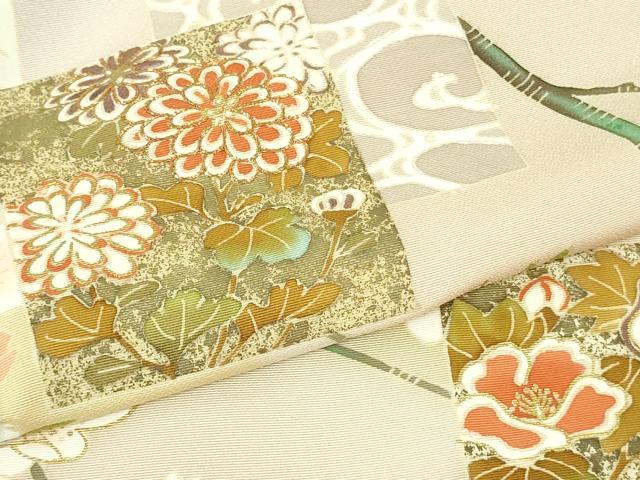 平和屋本店□極上 訪問着 友禅 枝桜 薄い一斤染色地 暈