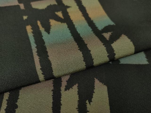 平和屋着物○極上 小紋 市松 笹 黒地 逸品 未使用 DZAA8124kh5の通販は